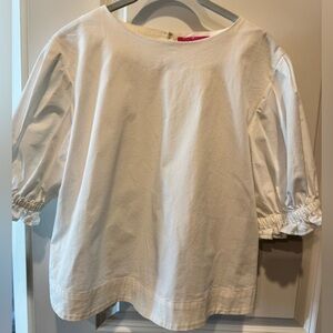 Buru white puff sleeve top size small